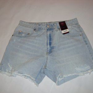 No Boundaries Junior size 7 High Rise Denim Shorts Light Wash NWT